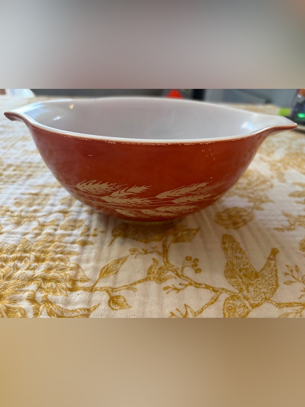 Pyrex “Autumn Harvest”  Wheat Cinderella mixing bowl